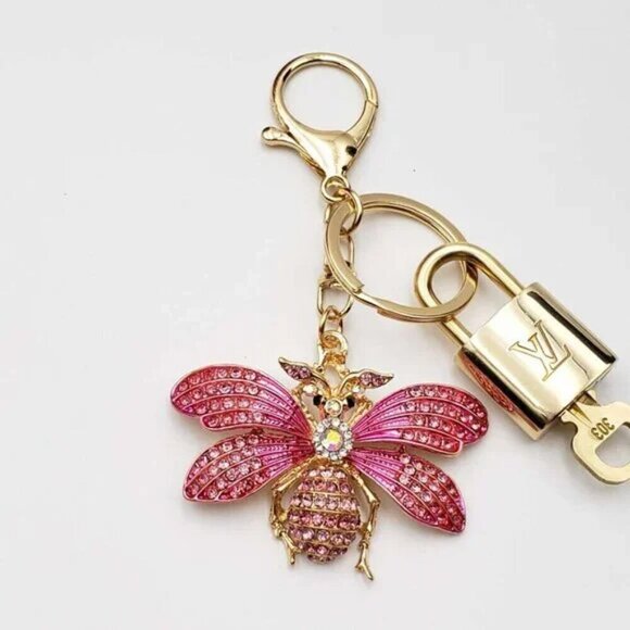 100% Auth Louis Vuitton Lock & Key with unbranded Bagcharm, Keycharm, Keychain - Picture 4 of 9